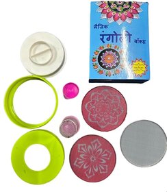 Pack of 6 Mahavir Ganga Meenakari Rangoli Makers  Easy Flower Design Making Tools for Beautiful Rangoli
