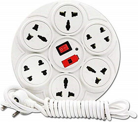 Black Apple Socket Extension Board 8 Socket Extension Boards  (White, 3 m)