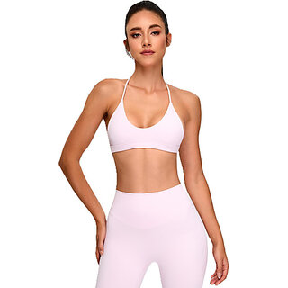 Sherox Women Sports Lightly Padded Bra(Pink)