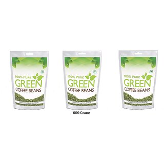 Health First Pure Organic Arabica Green Coffee Beans For Weight Management - 600Gm