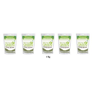 Health First Pure Organic Arabica Green Coffee Beans For Weight Management - 200Gm pack of 6