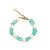 Techiefox Stylish Ocean-Inspired Bracelet  Features Soft White Spheres and Transparent Aqua Plastic Beads