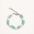 Techiefox Stylish Ocean-Inspired Bracelet  Features Soft White Spheres and Transparent Aqua Plastic Beads