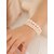 Techiefox Elegant Multi-Layer Faux Pearl Bracelet for Women and Girls  Classic White Beaded Bangle Style Wristwear