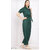 Sands Apparel Dark Green Graphic Print Polyester Jumpsuit for Women  Trendy Casual  Party Wear Outfit