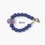 Techiefox Stylish Blue Matte Plastic Bead Bracelet with Central Marbled Accent Bead