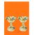 Brass Lotus Akhand Deep Paheldar Stand No.1 (Pack of 2) Brass (Pack of 2) Table Diya (Height 7 inch)