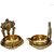 Brass Naman Shakh Chakram Kuber Diya Brass (Pack of 2) Table Diya (Height 3 inch)