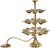 Brass Arti Flower 3 Floor/Step Stand Diya For Home Temple Brass Table Diya Set (Height 11 inch)