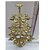 Brass Arti Flower 3 Floor/Step Stand Diya For Home Temple Brass Table Diya Set (Height 11 inch)