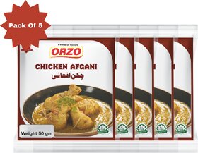 Best Afghani Chicken Masala Powder  Testofo Mughlai-Style Blend for Mild and Flavorful Chicken Dishes (Pack of 5)