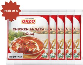 Testofo Chicken Angara Masala  Authentic Smoky  Spicy Indian Masala Blend for Restaurant-Style at Home(Pack of 5)