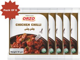 Testofo Premium Chicken Chilli Masala  Natural, Ready-to-Use Masala for Perfectly Spiced Chicken Recipes (Pack of 5)
