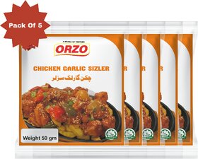 Testofo Chicken Garlic Sizzler Masala  Authentic Indian Spice Blend for Spicy Sizzler Chicken Recipes (Pack of 5)
