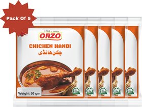Testofo Chicken Handi Masala  Traditional Indian Masala for Slow-Cooked and Delicious Handi Meals (Pack of 5)