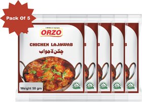 Testofo Chicken Lajawab Masala  Best Indian Chicken Masala Mix for Juicy, Flavorful Chicken Dishes (Pack of 5)