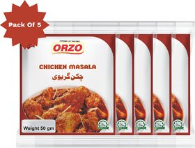 Testofo Chicken Masala  Rich, Bold, and Natural Indian Spice Mix to Enhance Your Chicken Meals at Home (Pack of 5)