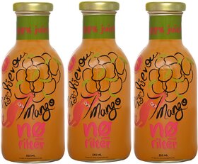 No Filter Mischievous Mango 100 Juice  No Sugar Added  No Preservatives  Not from Concentrate (355ml x Pack of 3 )