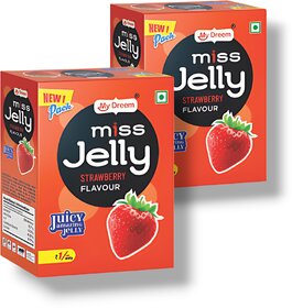 MyDreem Miss Jelly Strawberry Flavor, Smooth  Jiggly Candy Treat for Kids  Adults 85 Pcs in Each box Pack of 2