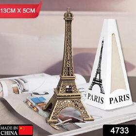 BIYANKA Antique Finish 3D Metal Paris Eiffel Tower Metal Showpiece for Home Office