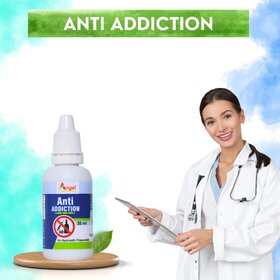 ANGEL AYURVEDA Anti Addiction Drops 30ml with Shankhpushpi, Brahmi  Jatamansi  Alcohol  Smoking Recovery Aid