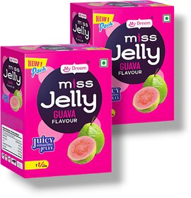 Pack of 2 MyDreem Miss Jelly Guava Flavor  Smooth Jiggly Candy Treat, 85 Pcs Each Box for Kids & Adults