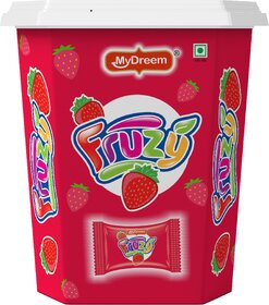 MyDreem Strawberry Fruzy Jelly  Sweet Fruity Snack for Kids and Adults  Party and Dessert Treat, 175 Pcs in Each Box