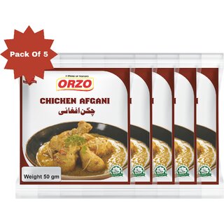 Best Afghani Chicken Masala Powder  Testofo Mughlai-Style Blend for Mild and Flavorful Chicken Dishes (Pack of 5)