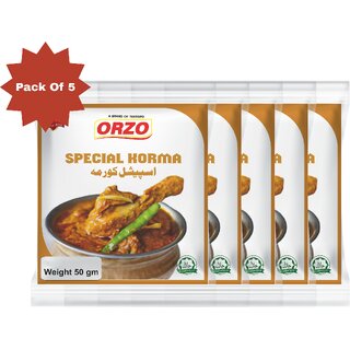 Testofo Shahi Special Korma Masala  Authentic Mughlai Spice Blend for Rich and Creamy Indian Korma Recipes(Pack of 5)