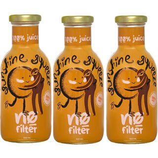 No Filter Sunshine Squeeze Orange 100 Orange Juice  No Sugar Added  No Preservatives (355ml x Pack of 3)