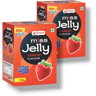 MyDreem Miss Jelly Strawberry Flavor, Smooth  Jiggly Candy Treat for Kids  Adults 85 Pcs in Each box Pack of 2