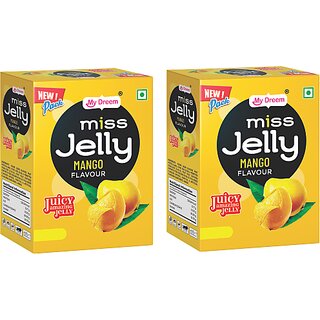 MyDreem Miss Jelly Mango Flavor, Smooth  Jiggly Candy Treat for Kids  Adults 85 Pcs in Each box Pack of 2