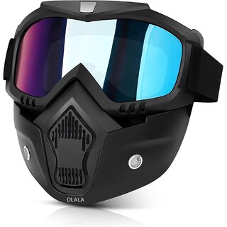Anti-Scratch UV Goggle Mask  Windproof, Detachable Eyewear for Cycling  Racing
