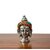 Tiny Shiny Buddha Metal Statue igurine with Colorful Stones Agarbatti Holder for Pooja room, living room for gift