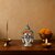 Tiny Shiny Buddha Metal Statue igurine with Colorful Stones Agarbatti Holder for Pooja room, living room for gift