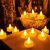 12 Pcs LED Tea Light Candles  Flameless, Smokeless Diyas  Decorative Acrylic Candles for Decoration Setup for Festivals