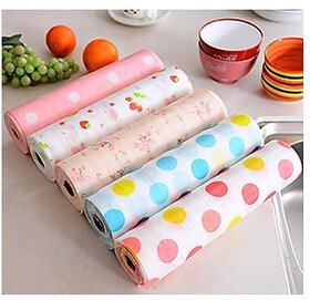 (Pack of 1) Antislip PVC Kitchen Liner Mat Roll | 45x200 cm, Multicolor, Drawer & Table Protector