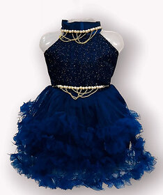 Little Mama Baby Girls Midi/Knee Length Festive/Wedding Dress(Red, Sleeveless)