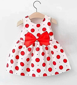 Little Mama Baby Girls Mini/Short Casual Dress(Red, Sleeveless)