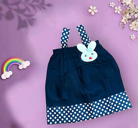 Little Mama Barbie Baby Girls Midi/Knee Length Casual Dress(Blue, Sleeveless)