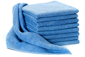 CIS Microfiber Towel 40x40cm 350 GSM (Sky Blue)Super Absorbent Cleaning Cloths for Car, Home, Kitchen, Face (Pack of 4)