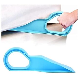 Mattress Lifter & Bedsheet Tucker Tool - Bed Making Stand, Mattress Elevator Wedge, Easy Bed Making (Blue) 1