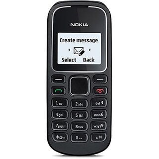 (Refurbished) Nokia 1280 (Single SIM, 1.8 Inch Display, Black) - Superb Condition, Like New