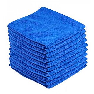 CIS Microfiber Towel 40x40 cm 350 GSM (Dark Blue)  Super Absorbent Cleaning Cloths for Car, Home, Kitchen (Pack of 4)