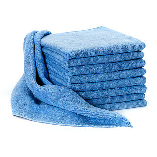 CIS Microfiber Towel 40x40 cm 380 GSM (Sky Blue)Super Absorbent Cleaning Cloths for Car, Home, Kitchen, Face(Pack of 4)