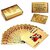 Classic Gold-Plated Poker Cards - PVC Deck for Adults, Elegant Card Game, 54 Playing Cards
