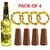 Pack of 4 LED Bottle Cork Lights - 6m Copper Wire String, Battery Operated, Mini Decorative Fairy Lights