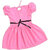 Little Mama Girls Below Knee Casual Dress(Pink, Short Sleeve)