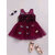 Little Mama Disney Princess Baby Girls Midi/Knee Length Party Dress(Maroon, Sleeveless)