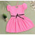 Little Mama Baby Girls Below Knee Casual Dress(Pink, Cap Sleeve)